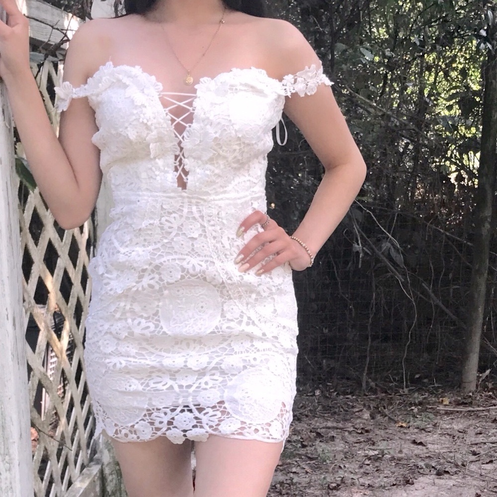 White Lace Dress! ✨